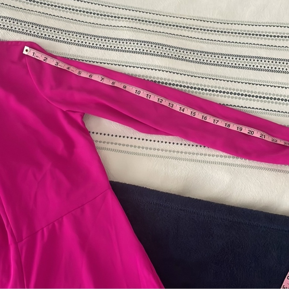 Adam Lippes Hot Pink Long-Sleeve Wide-Leg Jumpsuit - Picture 12 of 16